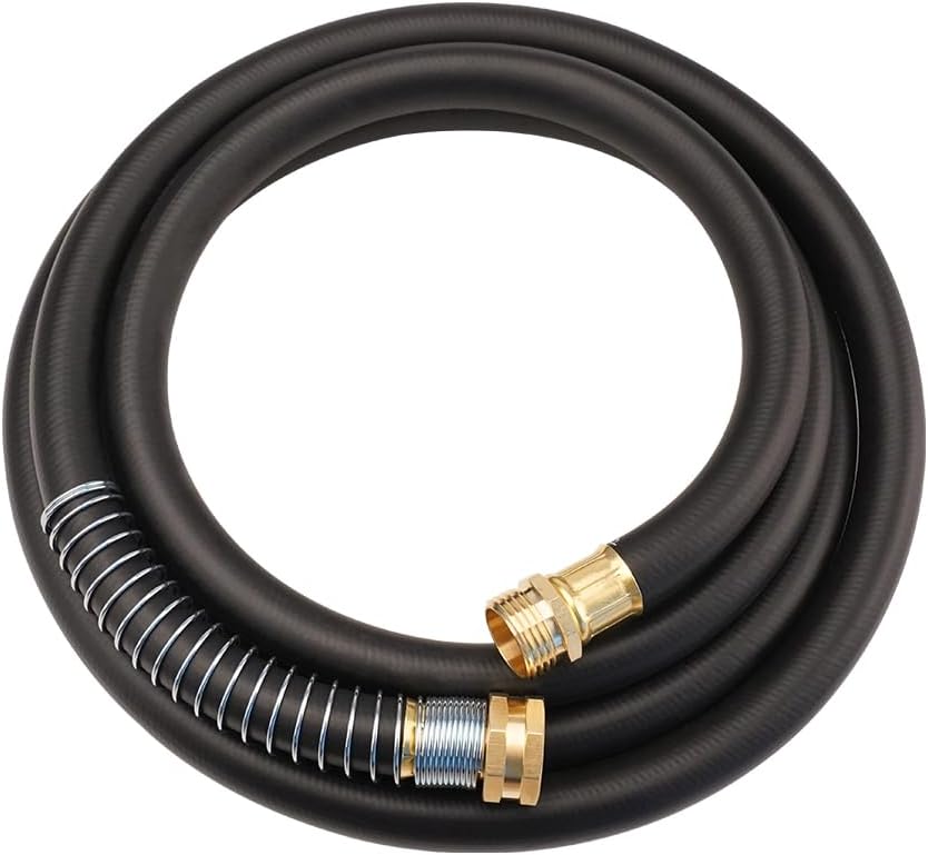 Leader Hose 3FT x 5/8" Heavy Duty Water Hose with Brass Male to Female Fittings, Short Hose Extender for Hose Reel and Faucet, 1000 PSI Burst Pressure, 300 PSI Working Pressure, Black