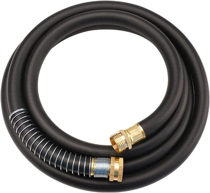 Leader Hose 3FT x 5/8" Heavy Duty Water Hose with Brass Male to Female Fittings, Short Hose Extender for Hose Reel and Faucet, 1000 PSI Burst Pressure, 300 PSI Working Pressure, Black