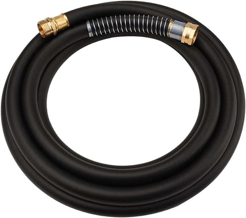 Leader Hose 3FT x 5/8" Heavy Duty Water Hose with Brass Male to Female Fittings, Short Hose Extender for Hose Reel and Faucet, 1000 PSI Burst Pressure, 300 PSI Working Pressure, Black
