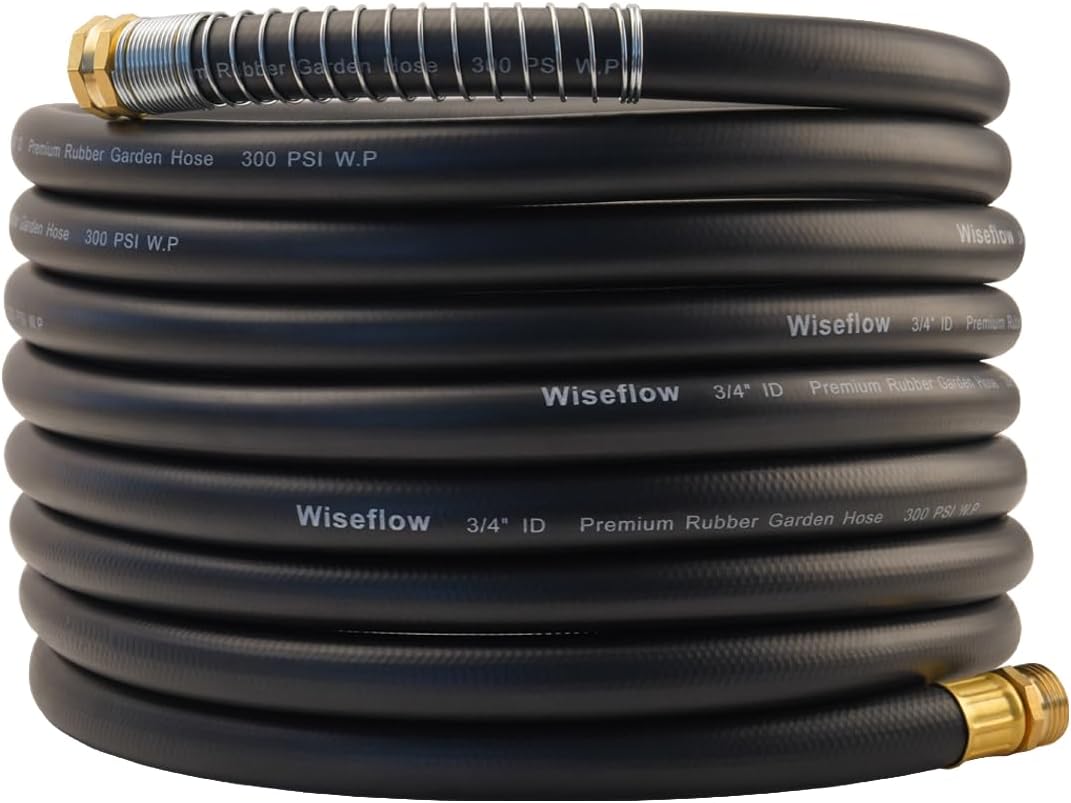 Leader Hose 3FT x 5/8" Heavy Duty Water Hose with Brass Male to Female Fittings, Short Hose Extender for Hose Reel and Faucet, 1000 PSI Burst Pressure, 300 PSI Working Pressure, Black