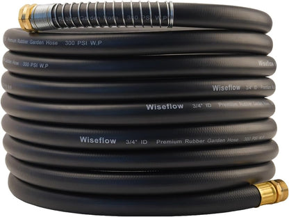 Leader Hose 3FT x 5/8" Heavy Duty Water Hose with Brass Male to Female Fittings, Short Hose Extender for Hose Reel and Faucet, 1000 PSI Burst Pressure, 300 PSI Working Pressure, Black