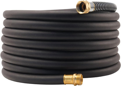 Leader Hose 3FT x 5/8" Heavy Duty Water Hose with Brass Male to Female Fittings, Short Hose Extender for Hose Reel and Faucet, 1000 PSI Burst Pressure, 300 PSI Working Pressure, Black