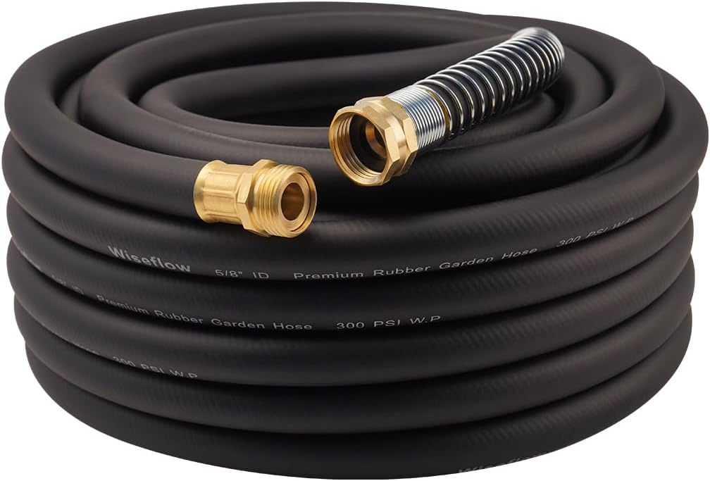 Leader Hose 3FT x 5/8" Heavy Duty Water Hose with Brass Male to Female Fittings, Short Hose Extender for Hose Reel and Faucet, 1000 PSI Burst Pressure, 300 PSI Working Pressure, Black