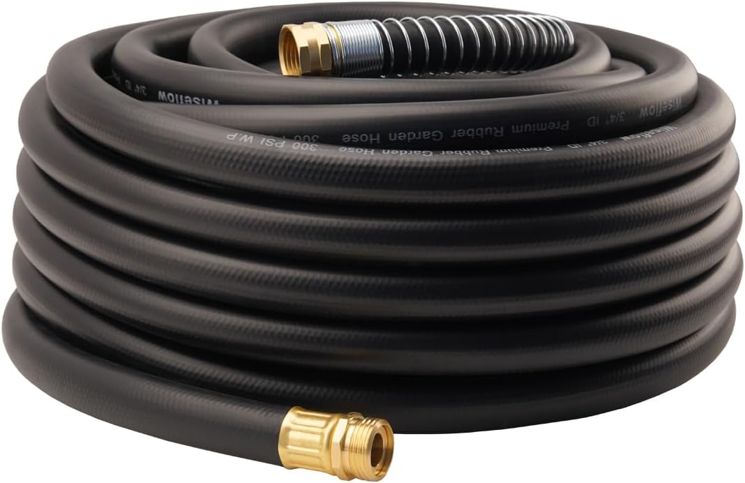 Leader Hose 3FT x 5/8" Heavy Duty Water Hose with Brass Male to Female Fittings, Short Hose Extender for Hose Reel and Faucet, 1000 PSI Burst Pressure, 300 PSI Working Pressure, Black