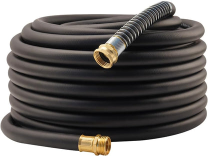 Leader Hose 3FT x 5/8" Heavy Duty Water Hose with Brass Male to Female Fittings, Short Hose Extender for Hose Reel and Faucet, 1000 PSI Burst Pressure, 300 PSI Working Pressure, Black
