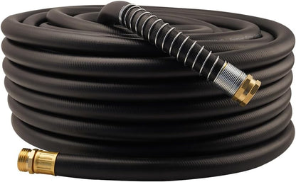 Leader Hose 3FT x 5/8" Heavy Duty Water Hose with Brass Male to Female Fittings, Short Hose Extender for Hose Reel and Faucet, 1000 PSI Burst Pressure, 300 PSI Working Pressure, Black