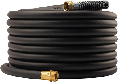 Leader Hose 3FT x 5/8" Heavy Duty Water Hose with Brass Male to Female Fittings, Short Hose Extender for Hose Reel and Faucet, 1000 PSI Burst Pressure, 300 PSI Working Pressure, Black