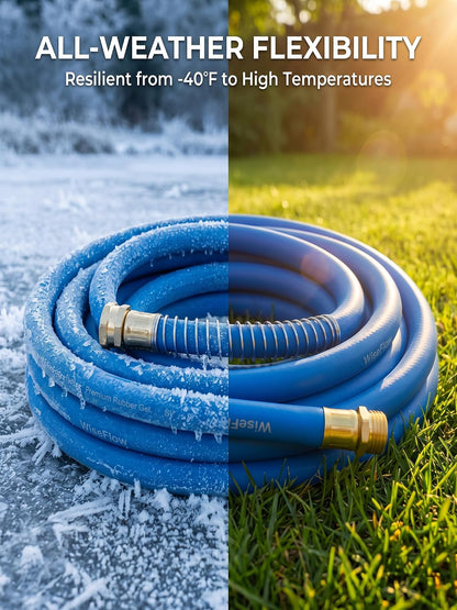 Leader Hose 3FT x 5/8" Heavy Duty Water Hose with Brass Male to Female Fittings, Short Hose Extender for Hose Reel and Faucet, 1000 PSI Burst Pressure, 300 PSI Working Pressure, Black