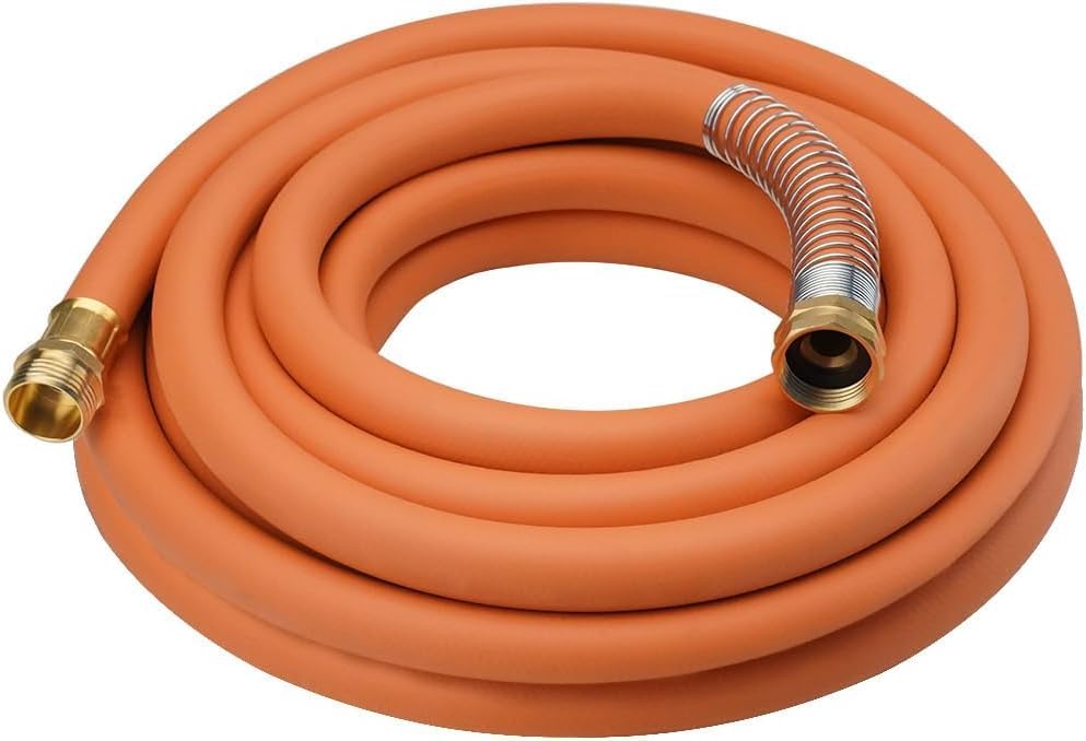 Leader Hose 3FT x 5/8" Heavy Duty Water Hose with Brass Male to Female Fittings, Short Hose Extender for Hose Reel and Faucet, 1000 PSI Burst Pressure, 300 PSI Working Pressure, Black