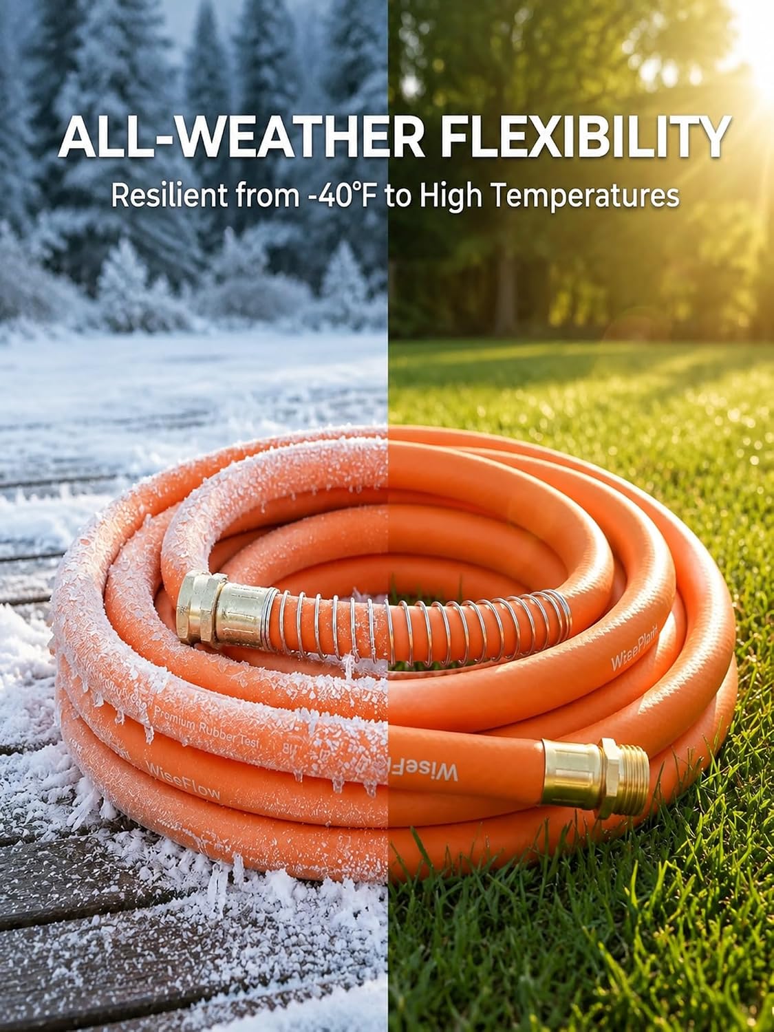 Leader Hose 3FT x 5/8" Heavy Duty Water Hose with Brass Male to Female Fittings, Short Hose Extender for Hose Reel and Faucet, 1000 PSI Burst Pressure, 300 PSI Working Pressure, Black