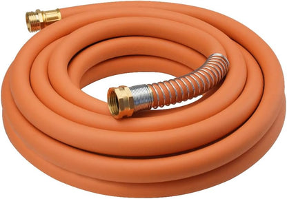 Leader Hose 3FT x 5/8" Heavy Duty Water Hose with Brass Male to Female Fittings, Short Hose Extender for Hose Reel and Faucet, 1000 PSI Burst Pressure, 300 PSI Working Pressure, Black