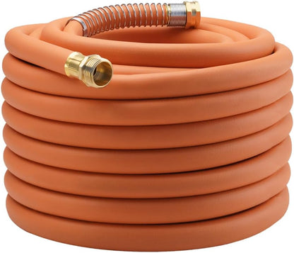 Leader Hose 3FT x 5/8" Heavy Duty Water Hose with Brass Male to Female Fittings, Short Hose Extender for Hose Reel and Faucet, 1000 PSI Burst Pressure, 300 PSI Working Pressure, Black