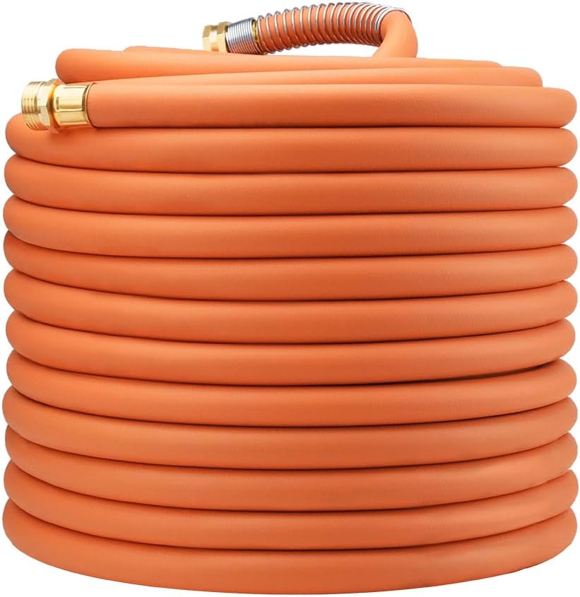 Leader Hose 3FT x 5/8" Heavy Duty Water Hose with Brass Male to Female Fittings, Short Hose Extender for Hose Reel and Faucet, 1000 PSI Burst Pressure, 300 PSI Working Pressure, Black