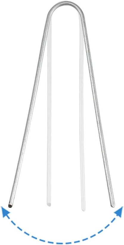 Landscape Staples 6 Inch Galvanized Garden Stakes 150 Pack,Garden Staples Heavy-Duty Sod Pins Anti-Rust Fence Stakes Securing Pegs for Barrier Fabric Irrigation Tubing Hose Weed