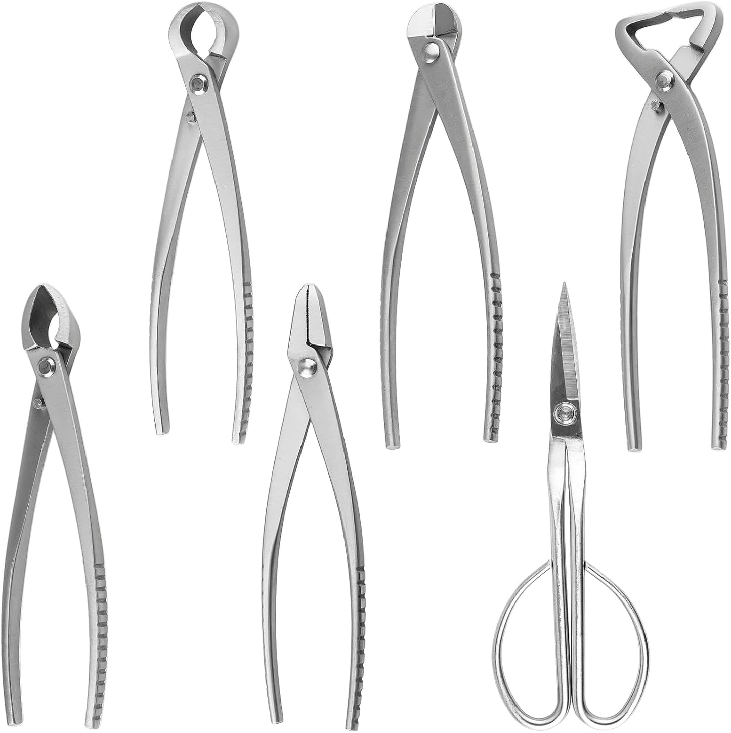 6 PCS Bonsai Pruning Tool Set, 6 Different Roles of Scissors to Meet All the Needs of the Usage Process, for Plant Pruning and Shaping, Free Your Hands and Easy to Finish the Work