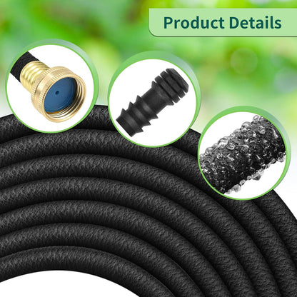 TLGREEN 100ft 1/2" Heavy-Duty Soaker Hose Kit with Solid Brass Connectors