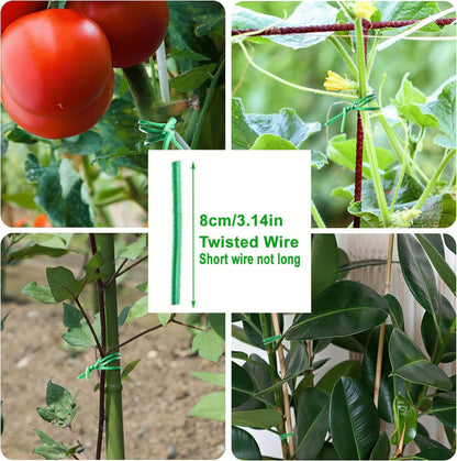 30Sets Garden Stakes Set 120pcs with 14 Inch Plant Sticks and Stake Arms, DIY 4ft 5ft 6ft 7ft 8ft Tomato Stakes, Garden Stakes for Vegetables Tomato Pepper Indoor Outdoor Plants