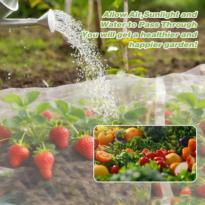 Garden Netting 5'x20' Insect Pest Barrier Bird Netting for Garden Protection,Row Cover Mesh Netting for Vegetables Fruit Trees and Plants,White
