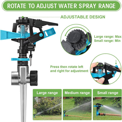 Lawn Sprinkler Automatic Garden Sprinkler 360 Degree Rotating Water Sprinkler Yard Sprinkler for Lawn Garden Flower Grass Irrigation Kids Playtime(6 Pack)