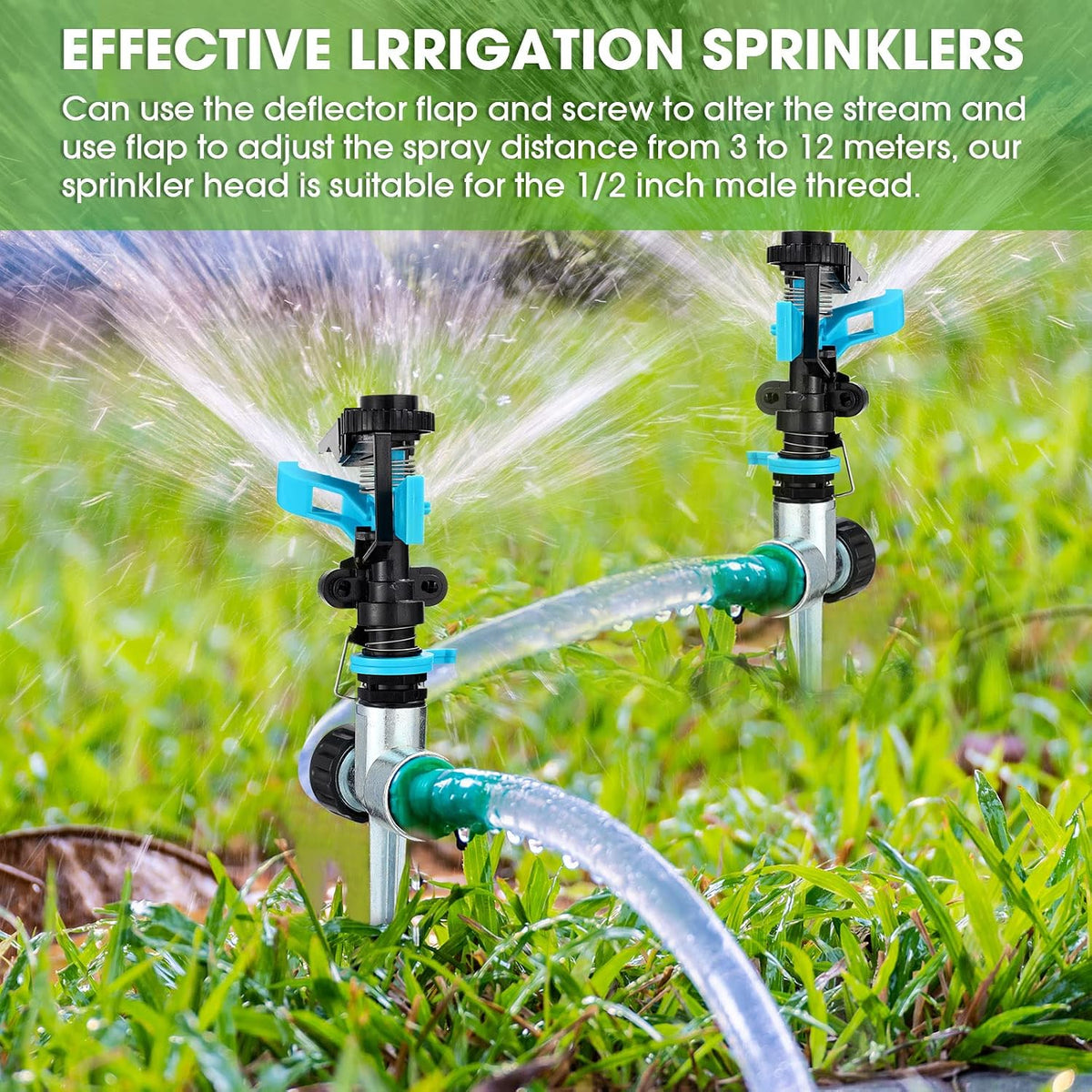 Lawn Sprinkler Automatic Garden Sprinkler 360 Degree Rotating Water Sprinkler Yard Sprinkler for Lawn Garden Flower Grass Irrigation Kids Playtime(6 Pack)