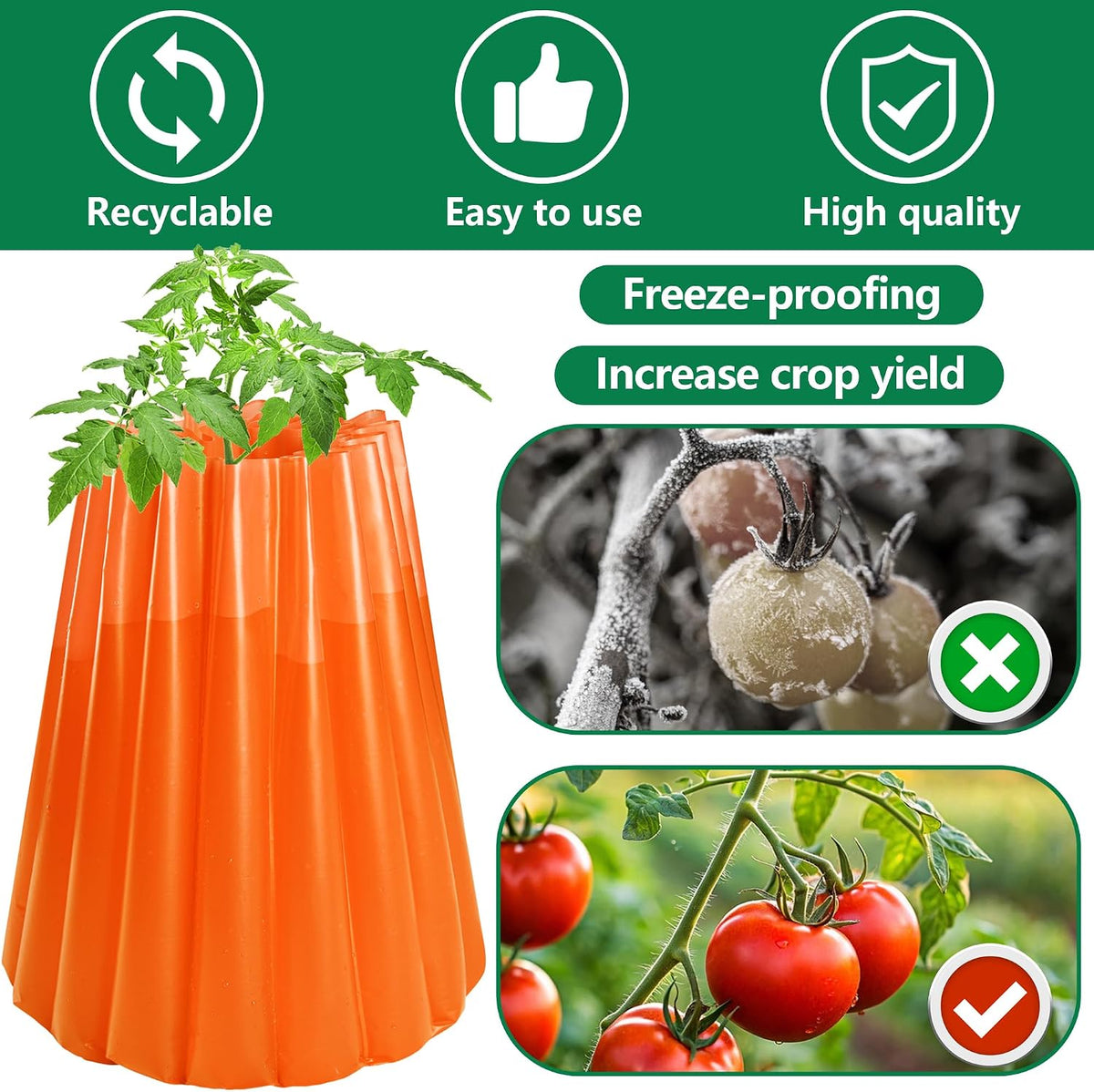 10Pack Wall of Water Plant Cover-19''x17'' Insulating Water Plant Protector