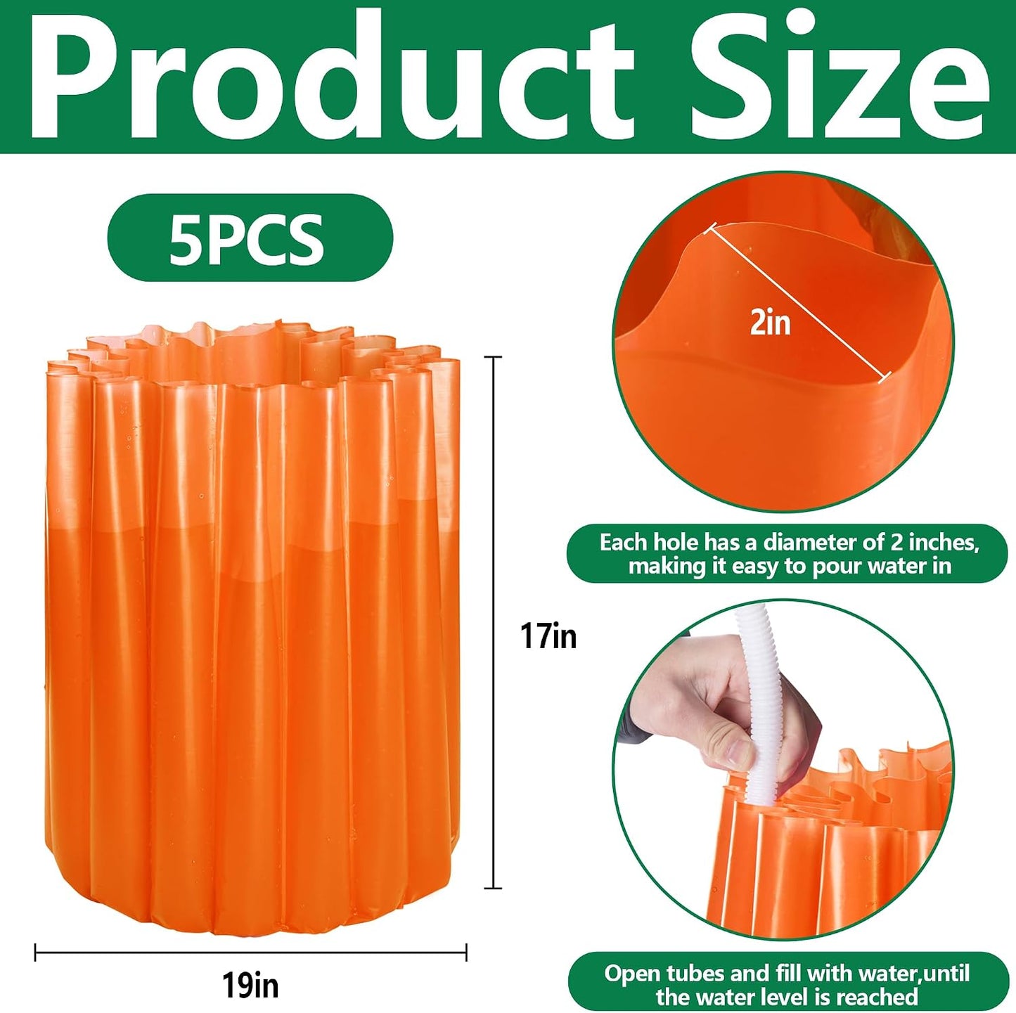 10Pack Wall of Water Plant Cover-19''x17'' Insulating Water Plant Protector