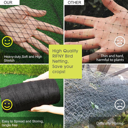 Bird Netting for Garden Protection, 28 x 30FT Mesh Garden Netting