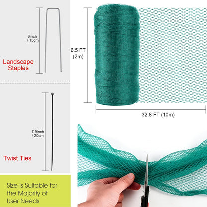 Bird Netting for Garden Protection, 28 x 30FT Mesh Garden Netting