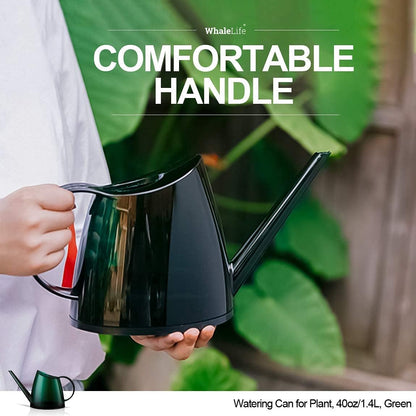 Small Indoor Plant Watering Can - 1.4L Dark Green Long Spout