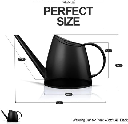 Small Indoor Plant Watering Can - 1.4L Dark Green Long Spout