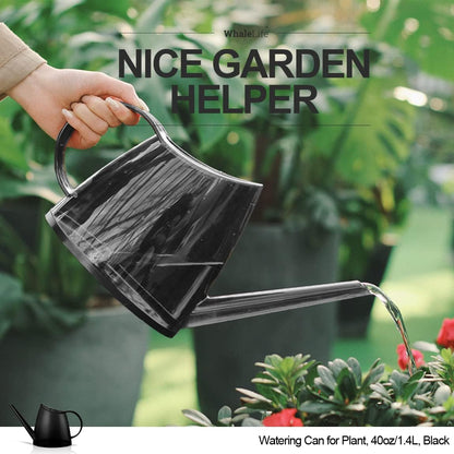 Small Indoor Plant Watering Can - 1.4L Dark Green Long Spout