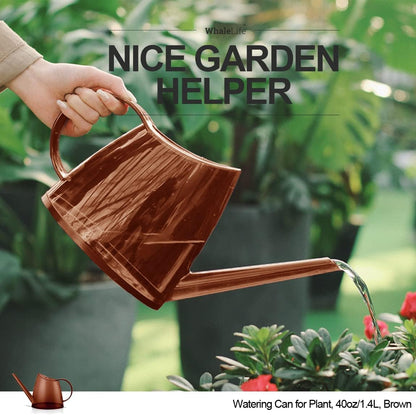 Small Indoor Plant Watering Can - 1.4L Dark Green Long Spout