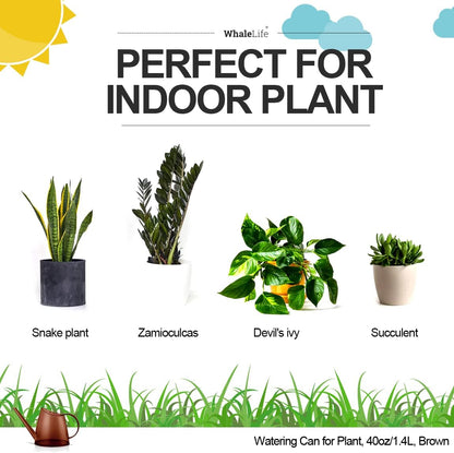 Small Indoor Plant Watering Can - 1.4L Dark Green Long Spout