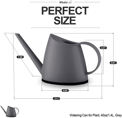 Small Indoor Plant Watering Can - 1.4L Dark Green Long Spout