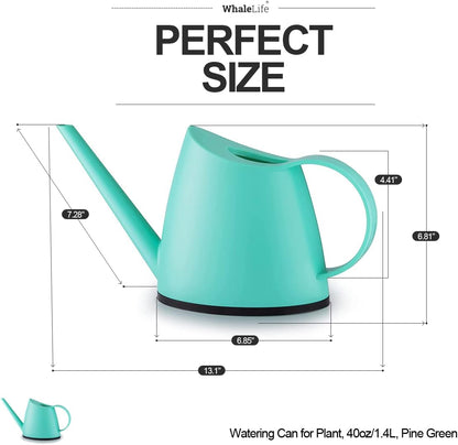 Small Indoor Plant Watering Can - 1.4L Dark Green Long Spout