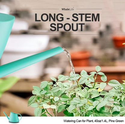 Small Indoor Plant Watering Can - 1.4L Dark Green Long Spout