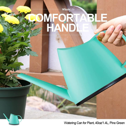 Small Indoor Plant Watering Can - 1.4L Dark Green Long Spout