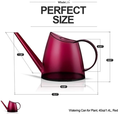 Small Indoor Plant Watering Can - 1.4L Dark Green Long Spout