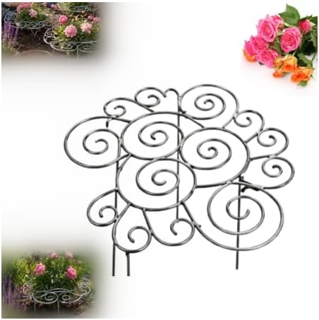 Metal Plant Support Ring for Garden, 2026 Peony Cages and Supports, Decorative Flower Support Frame Grow Through Rings Peony Flower Hoop for Upright Growth and Protection (Silvery 2pcs M-15.94in)