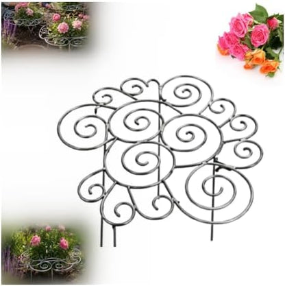 Metal Plant Support Ring for Garden, 2026 Peony Cages and Supports, Decorative Flower Support Frame Grow Through Rings Peony Flower Hoop for Upright Growth and Protection (Silvery 2pcs M-15.94in)