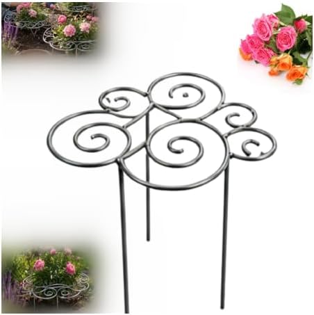 Metal Plant Support Ring for Garden, 2026 Peony Cages and Supports, Decorative Flower Support Frame Grow Through Rings Peony Flower Hoop for Upright Growth and Protection (Silvery 2pcs M-15.94in)