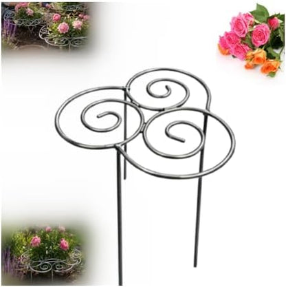 Metal Plant Support Ring for Garden, 2026 Peony Cages and Supports, Decorative Flower Support Frame Grow Through Rings Peony Flower Hoop for Upright Growth and Protection (Silvery 2pcs M-15.94in)