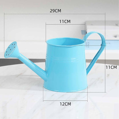 1L Garden Watering Can Metal for Flowers, Watering Can Indoor, Tinplate Watering Kettle with Long Spout & Ergonomic Handle for Indoor Outdoor Balcony Patio Irrigation Lawn Garden (Hot Pink)