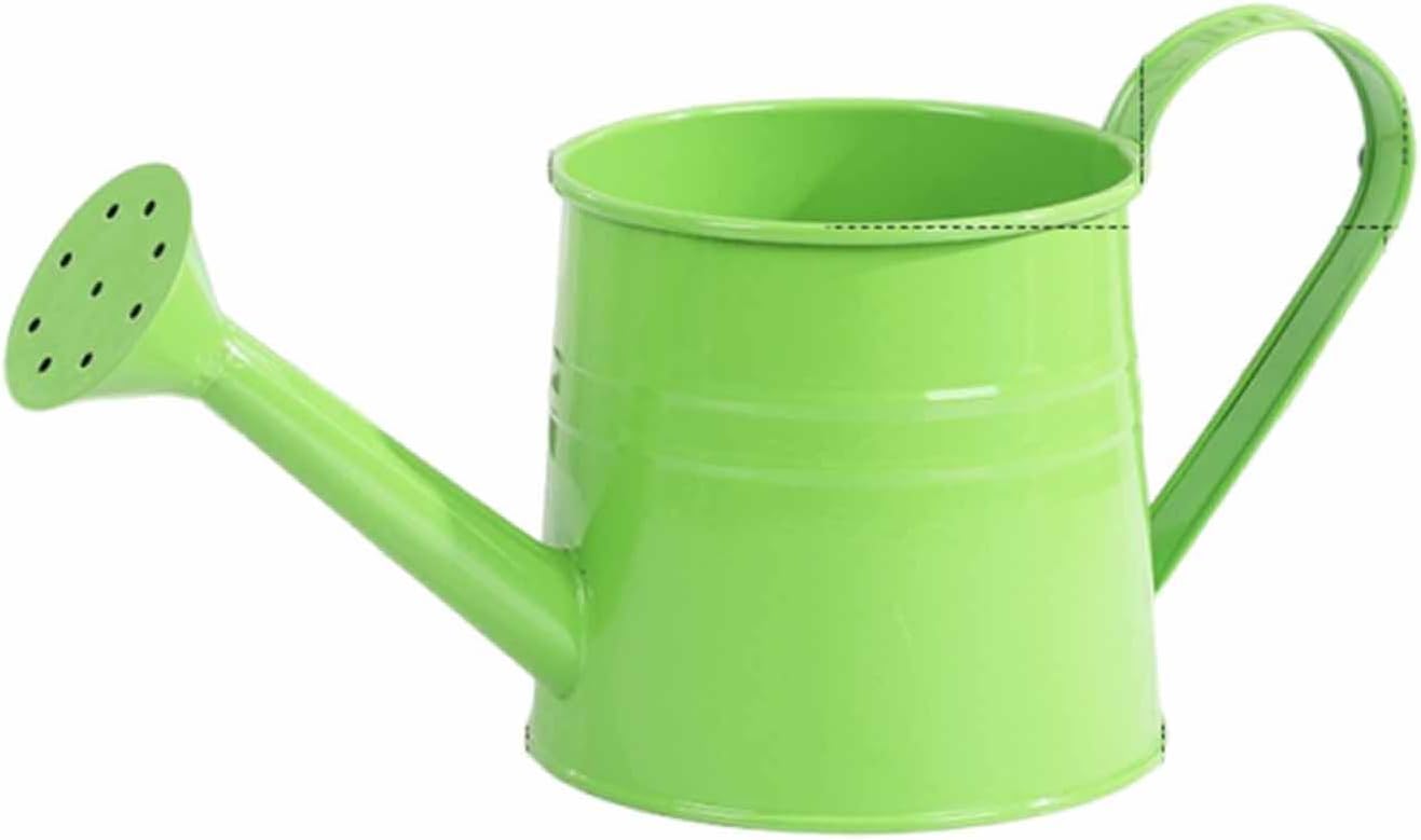 1L Garden Watering Can Metal for Flowers, Watering Can Indoor, Tinplate Watering Kettle with Long Spout & Ergonomic Handle for Indoor Outdoor Balcony Patio Irrigation Lawn Garden (Hot Pink)