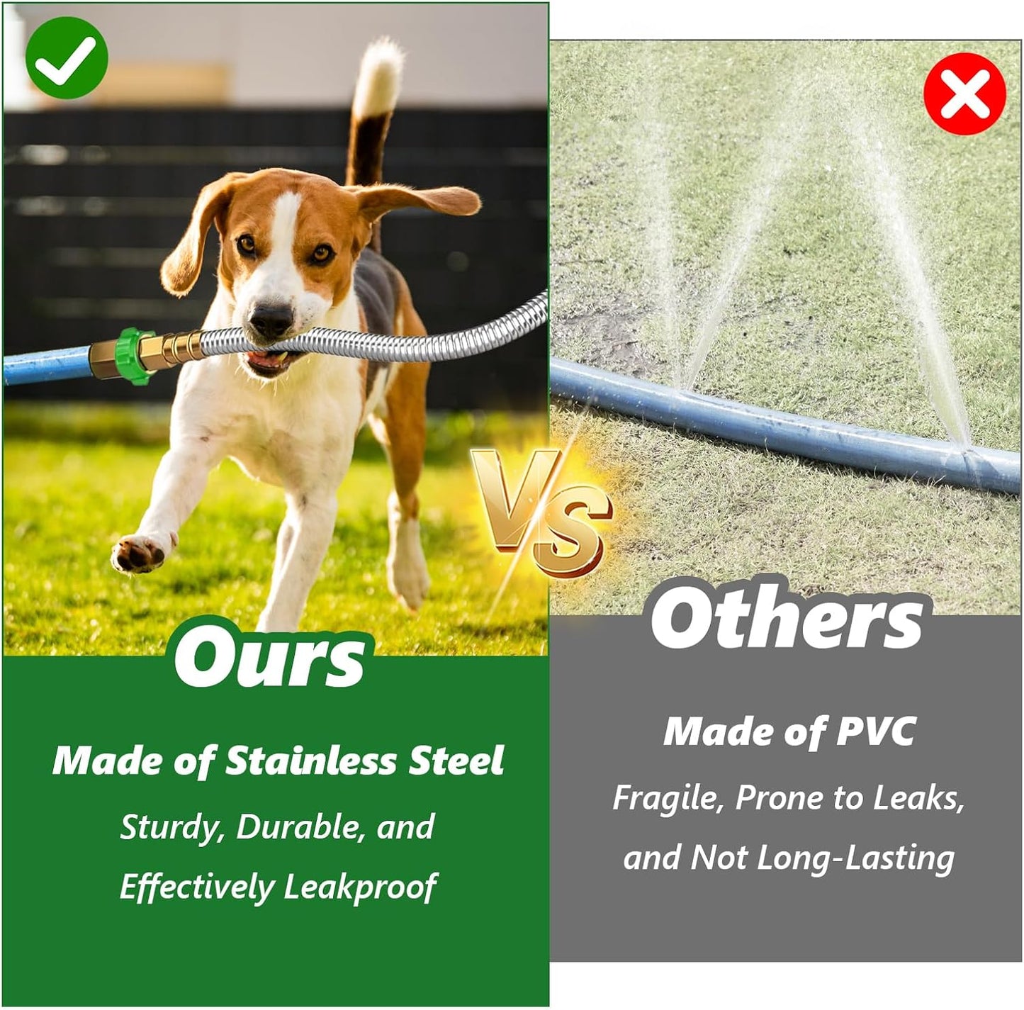 2ft Garden Hose, 3/4in Female to Female Leader Hose
