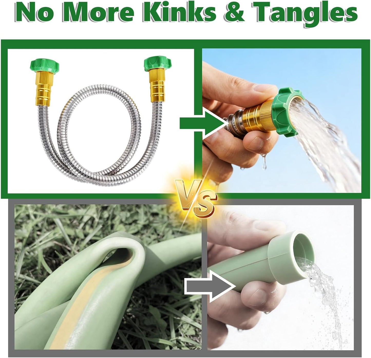 2ft Garden Hose, 3/4in Female to Female Leader Hose
