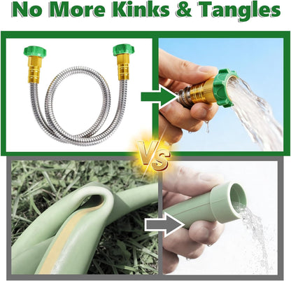 2ft Garden Hose, 3/4in Female to Female Leader Hose