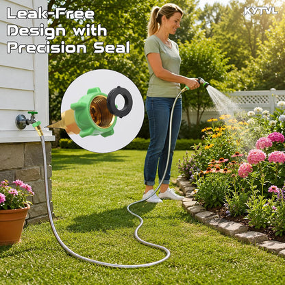 3FT Short Garden Hose Female to Female – Stainless Steel Leader Hose for Hose Reel, Kink-Free Flexible Metal Water Hose, Leakproof Durable Designy for Outdoor Garden, Pet Washing, Car