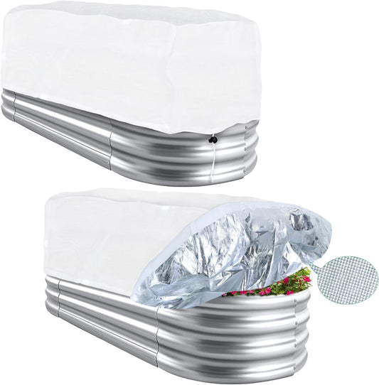 Frost Cloth Plant Freeze Protection, Plant Covers for Raised Garden Beds