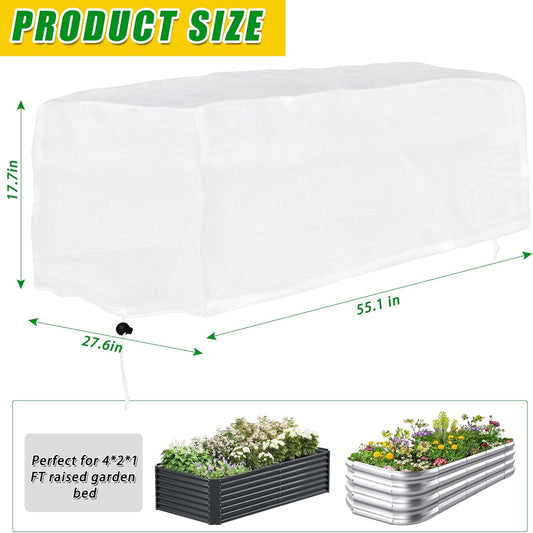 Frost Cloth Plant Freeze Protection, Plant Covers for Raised Garden Beds